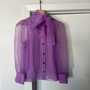 Purple sheer Zara top